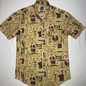 RSVLTS Shirt Men Small Yellow The Office Dwight Schrute A 1000 Ways To Die